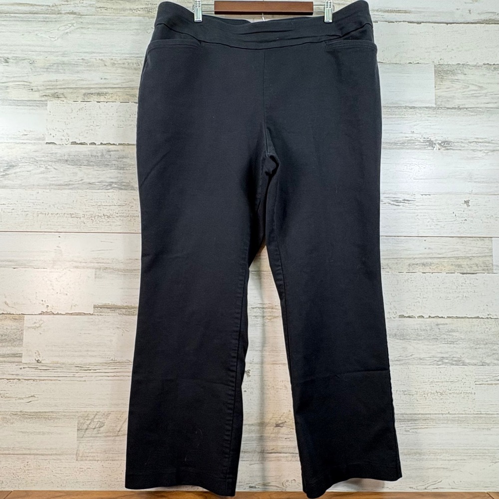 Croft & Barrow Effortless Stretch Pant Black Size 20W Regular Pull On Straight